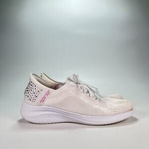 Skechers Slip-ins Ultra Flex 3.0 White Shining Glitz Sneakers 150175 Womens Sz 9